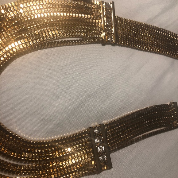 Gold colored necklace with stones - Picture 3 of 4